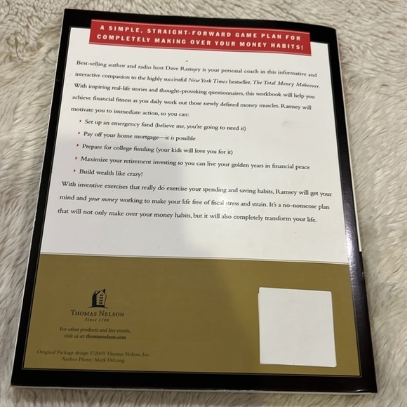 Dave Ramsey book. The Total Money Makeover workbook. - Picture 2 of 4